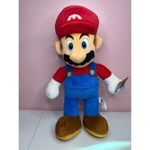Nintendo Super Mario Jumbo Plush Jakks Pacific 20" Large Stuffed Toy NWT 42748